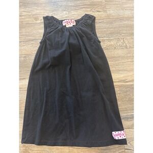 Ruffle Girl Girls Size 8 Black Sleeveless Gathered Neck A-Line top